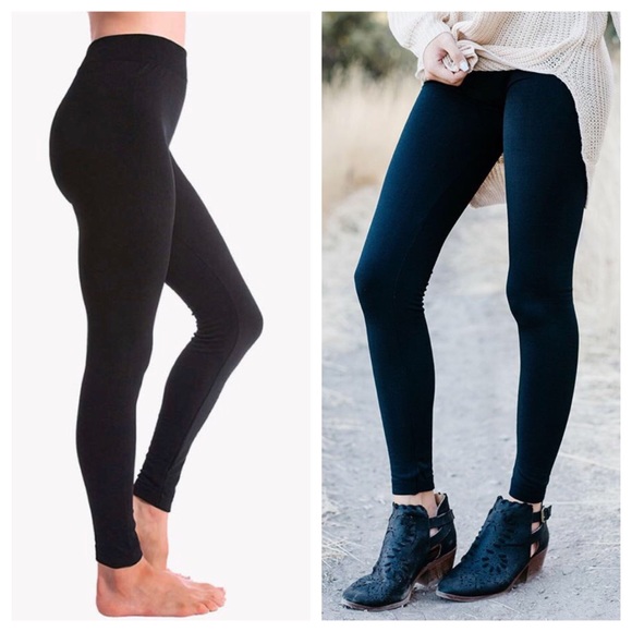 Nine West Accessories - NINE WEST Fleece Lined Footless Tights Leggings